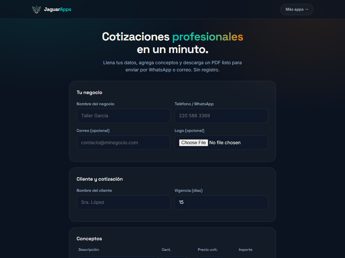 Cotizador PDF
