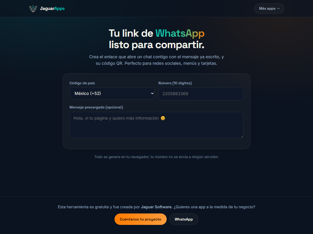 Generador de link de WhatsApp